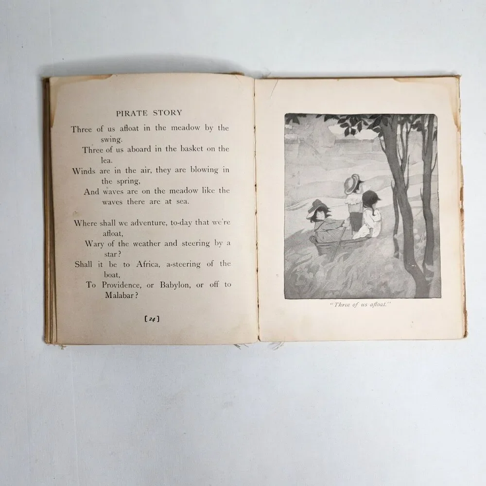 Antique 1902 A Child's Garden of Verses Robert Louis Stevenson Illustrated Book‎